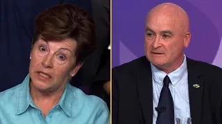 Mick Lynch bodies other panelists on Question Time