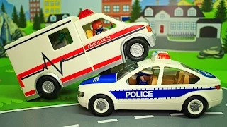Игрушечные машинки - Скорая помощь Полицейская машина и Пожарная у видео для детей Кто важнее!