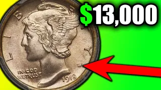 1918 Silver Mercury Dimes Worth Money!!