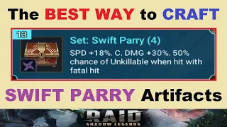 The *BEST WAY* to Craft *SWIFT PARRY* Artifacts.. (Top Tier Artifact Set) RAID: Shadow Legends