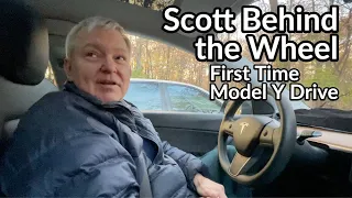 Scott Behind the Wheel of a Model Y for the First Time