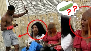 CUCUMBER PRANK HITS THE LADIES 🥒😆 ~ WATCH THEIR FUNNY REACTIONS