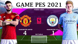 Full Match & Goals | Manchester United vs Manchester City | PES 2021