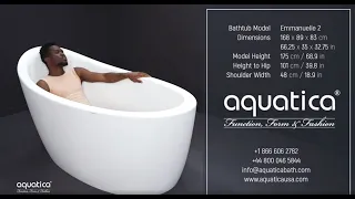 Aquatica Emmanuelle 2 Freestanding Bathtub Demo Video for People of Average Height