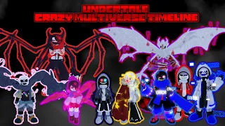 Undertale Crazy Multiverse Timeline - All Upgrade Characters | [500 Core - 15,000 Core] |