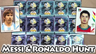 MESSI & RONALDO Hunt | Opening 15 Panini World Cup 2006 Packs | Rookie Stickers | Retro Rips