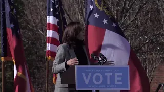 VP Elect Kamala Harris campaigns for Ossoff, Warnock in Columbus, Ga.