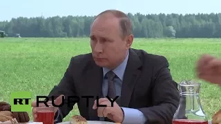 Russia  Putin tries local produce after inspecting farm in Tver Oblast