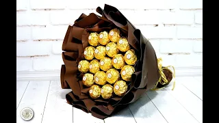 Букет из конфет Ferrero Rosher "Золото"