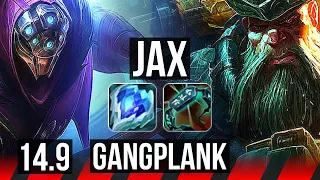 JAX vs GANGPLANK (TOP) | 8 solo kills, 41k DMG, 16/3/9, Legendary | EUW Master | 14.9