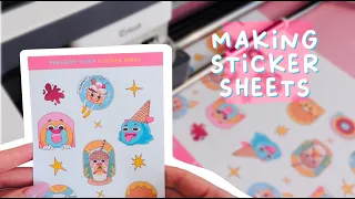 How to Make Sticker Sheets using Cricut Machine | Figma & Procreate Tutorial