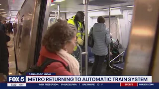 Metro to bring back automatic train operation after 14 years | FOX 5 DC