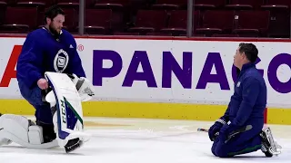 THATCHER DEMKO With Ian Clark | Canucks Practice