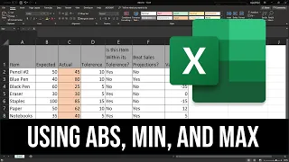 Real-Life Utilization of the ABS(Absolute), MIN, and MAX Functions Using MS Excel