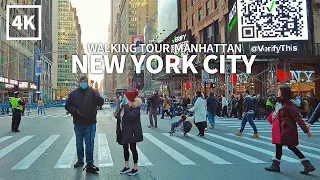 [4K] NEW YORK CITY - Walking Tour Manhattan Broadway, 32nd Street, 5th Ave, 34th Street & 3rd Avenue