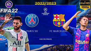 FIFA 22 | PSG vs Barcelona Uefa Champions League 2022/2023 Full Match Gameplay!