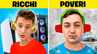 GAMER RICCHI VS POVERI 🎮 Le Differenze su Cap e Kazu