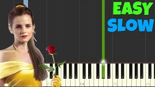 The Beauty And The Beast [SLOW Easy Piano Tutorial] (Synthesia/Sheet Music)