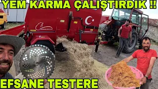 YEM KARMA MAKİNASINI ÇALIŞTIRDIK~OT BİÇME TESTERESİ~ACILARIN EN ACISINI GETİREN ABİ