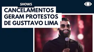 Gusttavo Lima protesta após cancelamentos