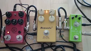 demonfx janray & at-ds effects pedals demo (+ xotic bbpreamp style  Kaffir LIME)