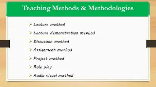 Teaching Methodologies