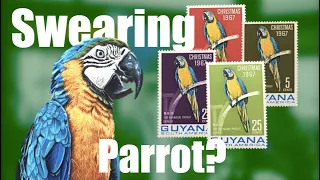 The Swearing Parrot on a Postage Stamp - #philately