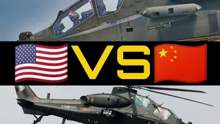 American AH-64 Apache vs Chinese changhe Z-10 attack helicopter
