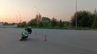 Gymkhana GP 2023 / Elfimov Alexey / Kawasaki Ninja 400 / stage 2 / heat 1 / 00:41:77