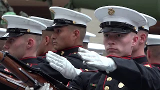 U.S. Marine Silent Drill Platoon performs