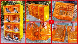 How To Make Pigeon House With Plastic Box || Pigeon House Making Video || How To Create Pigeon Loft