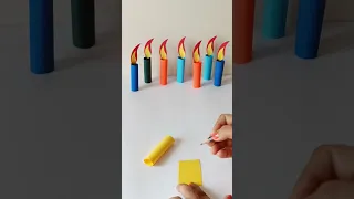 Easy Paper Candle | Diwali Decoration Ideas | #shorts