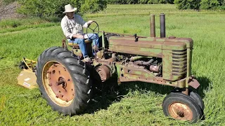 Mowing the Field | 1951 John Deere A