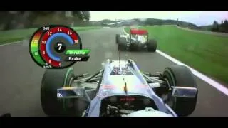 Sebastian Vettel crashes into Jenson Button (Spa, 2010) [HD]