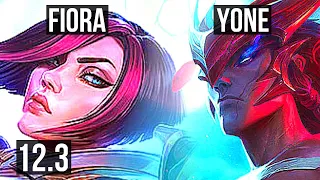 FIORA vs YONE (TOP) | Rank 2 Fiora, 7 solo kills, 700+ games, 800K mastery | EUW Challenger | 12.3