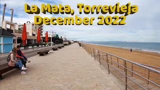 🎄La Mata, Torrevieja, Costa Blanca, Spain. Friday Afternoon Beach & Promenade Walking Tour 🎄🇪🇸🎄