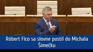 Róbert Fico sa slovne pustil do Michala Šimečku