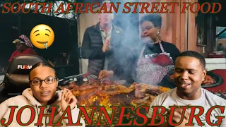 SOUTH AFRICAN STREET FOOD IN JOHANNESBURG | OFFICIAL VIDEO REACTION