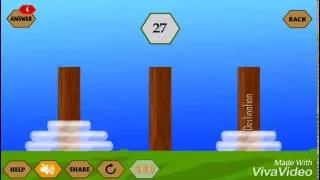 RiverCrossing IQ Logic 10 Moving 5 Rings to Destination Pillar Answer | Puzzle game solution