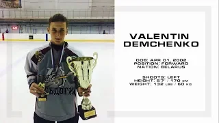 Valentin Demchenko, 2002, forward. 2019 CHL Import Draft, 2020 NHL Draft eligible