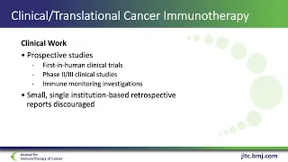 JITC Clinical/Translational Cancer Immunotherapy Section