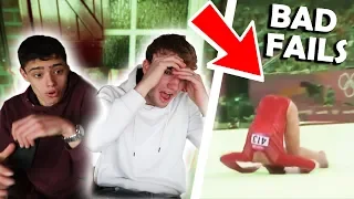 REACTING TO BAD GYMNASTICS FAILS!