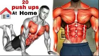 Push ups exercises 💢Targets: Chest, arms, shoulders, core تمارين الجزء العلوي🏠🏠