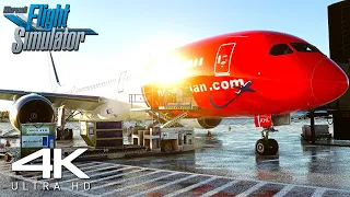 Ultra 4K REALISM!! | Norwegian Boeing 787-10 Dreamliner Scenic Takeoff At Bergen Airport  | MSFS2020