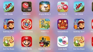 Mighty Micros,Angry Birds,RedBall4,Hill Climb,Subway Surf,Love Balls,Temple,Water 2,CutTheRope,Mario