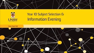 Year 10 Subject Selection & Information Evening 2016