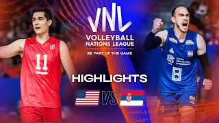 🇺🇸 USA vs. 🇷🇸 SRB - Highlights Week 2 | Men's VNL 2023