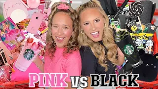 PINK 💕🎀👙 VS BLACK 🖤🕶🎩 TARGET SHOPPING CHALLENGE’