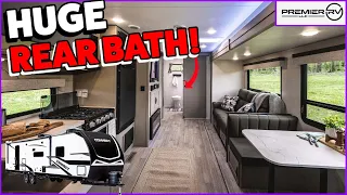 NEW Couples Travel Trailer with a MASSIVE Rear Bath! 2024 KZ Connect 302RBK RV Review!