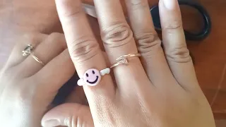 Easy to make a Smile Bead Ring | Membuat Cincin Emot Smile dari Manik-manik